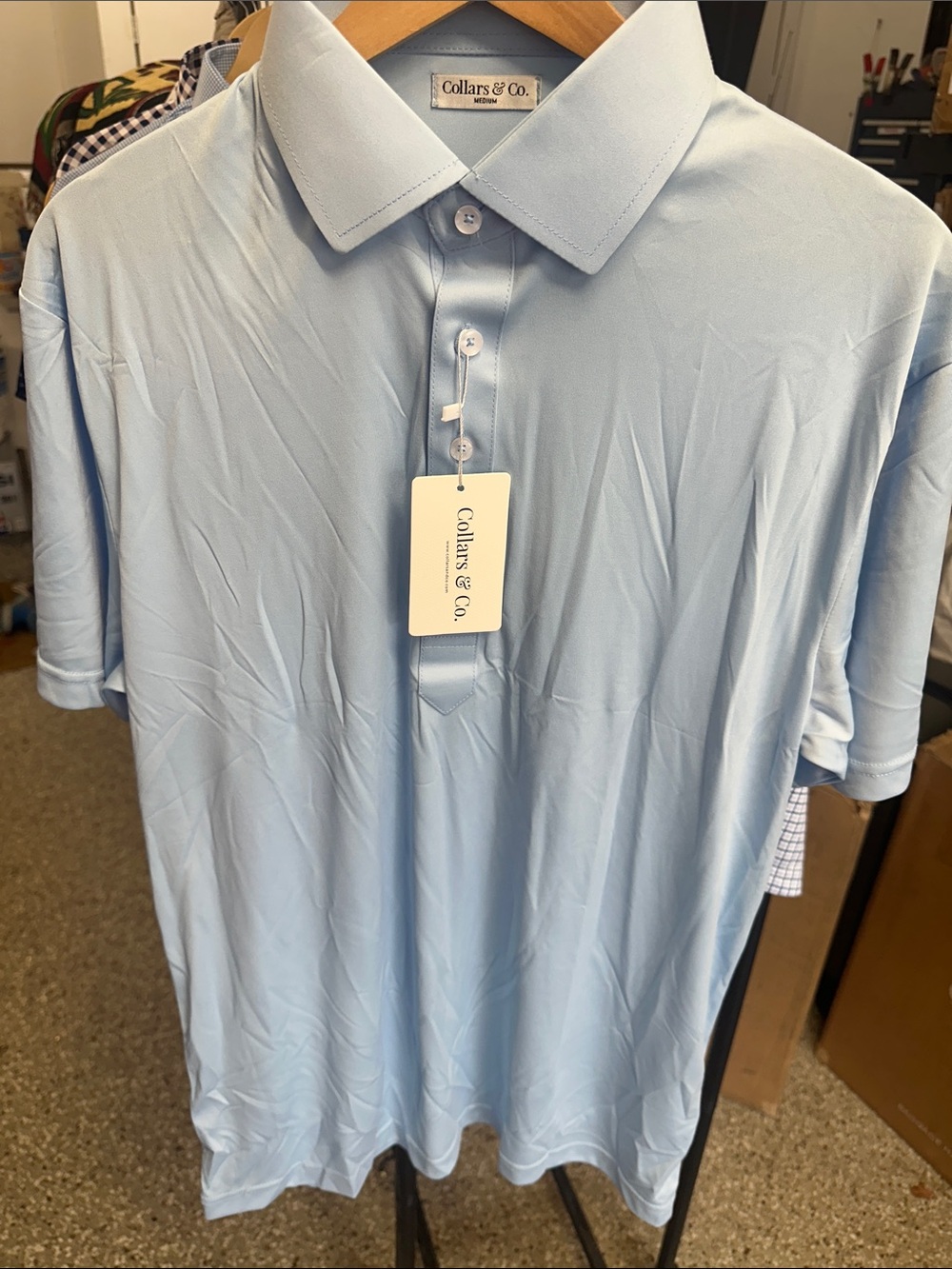 Collars & Co. men’s Light Blue Polo Shirt